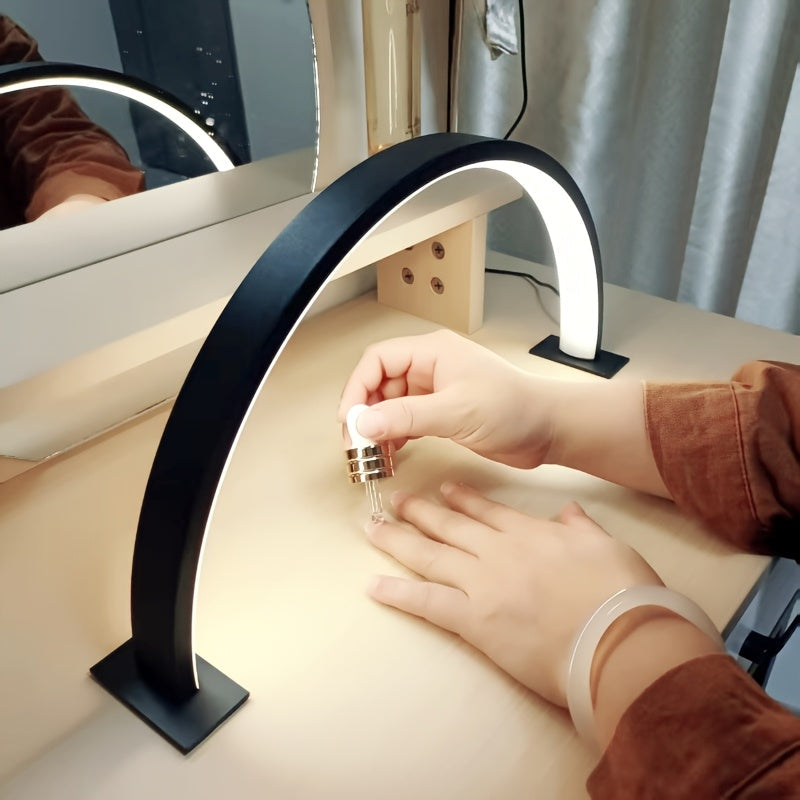 Arc LED Desk Lamp with Adjustable Brightness & Color Temperature for Home Office Reading Study | USB Powered Metal Task Light | Thomler