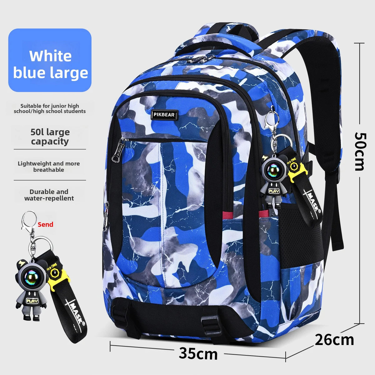 Multi-Compartment Student Backpack with Padded Laptop Sleeve & Adjustable Straps for School, College & Everyday Use | Thomler