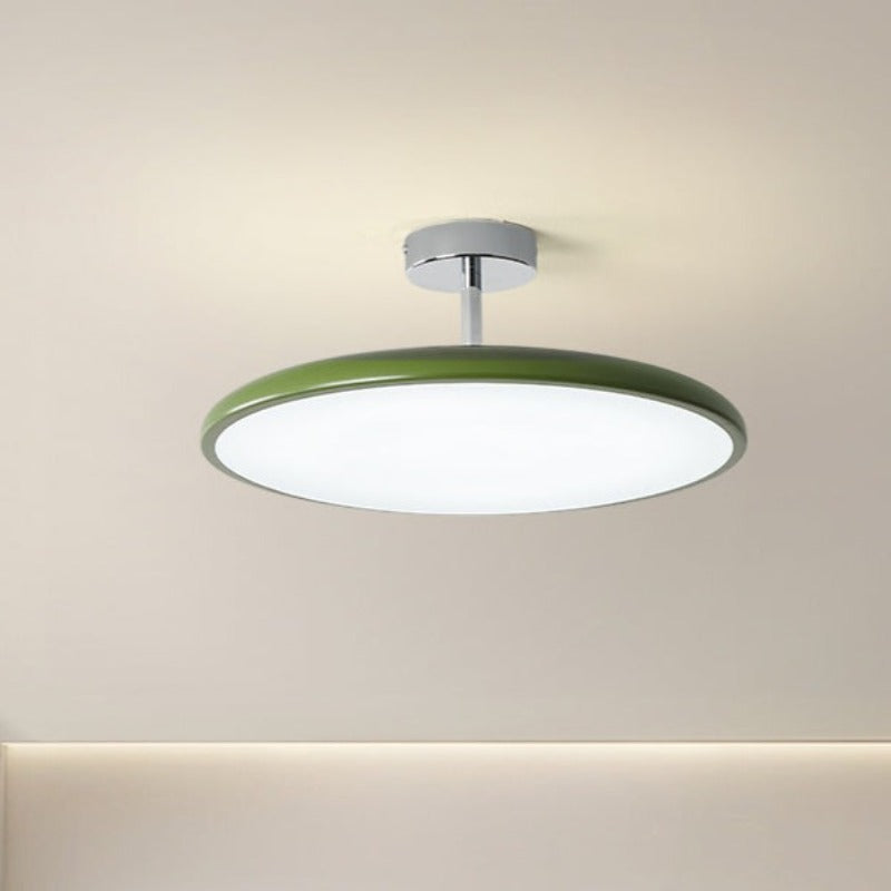 Metal & Acrylic Flush Mount Ceiling Light – Tri-Temp LED w/ Remote – Vintage Round Shade for Bedroom, Living Room | Thomler