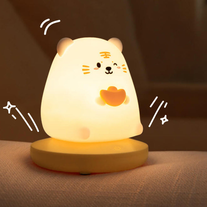Silicone Animal Night Light for Kids – Soft LED Bedside Lamp, Rechargeable Glow Light for Nursery, Bedroom & Living Room Decor | Thomler
