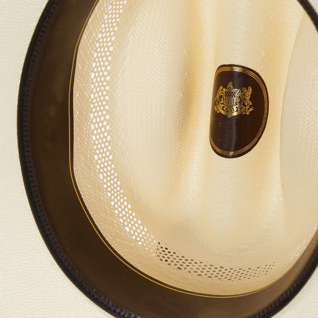 Woven Straw Western Hat with Leather Band – Ventilated Cattleman Crown for Men & Women | Thomler