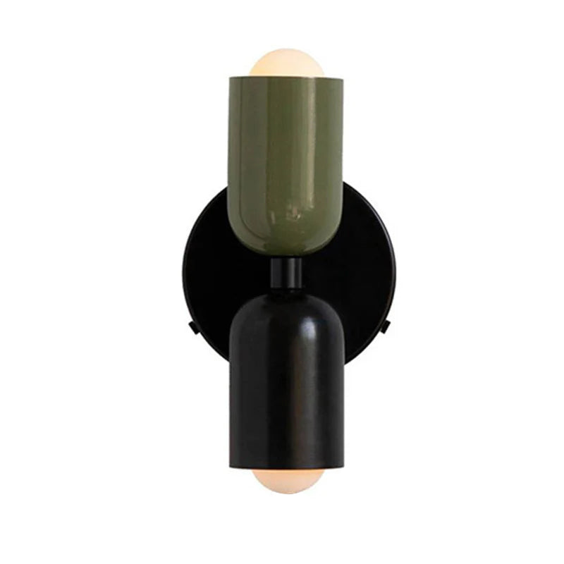 Wall Lamp Glass Double Light 12.0 cm Green Bedroom Hallway Up Down Modern Accent Lighting | Thomler