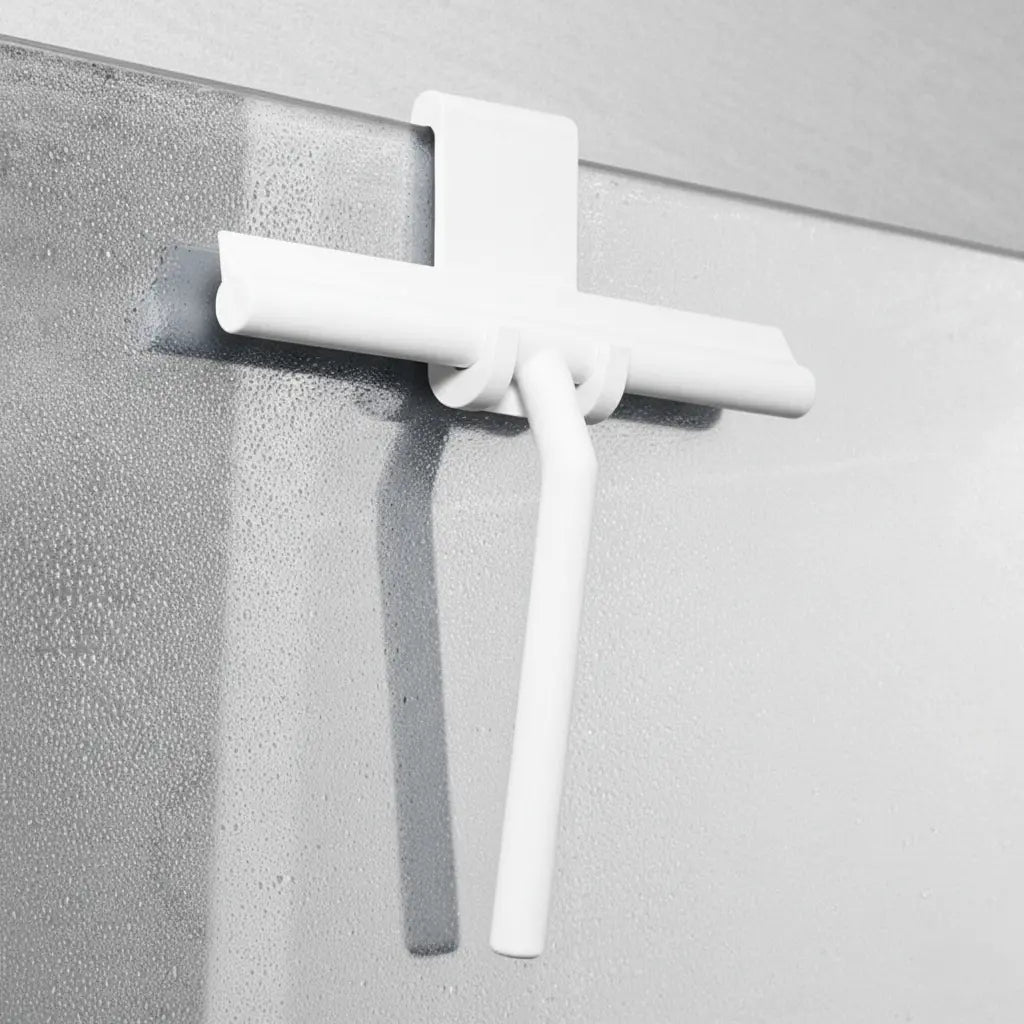 Silicone Bathroom Squeegee for Glass Shower Doors, Mirrors & Tile – Streak-Free Wiper with Ergonomic Handle for Daily Water Removal | Thomler