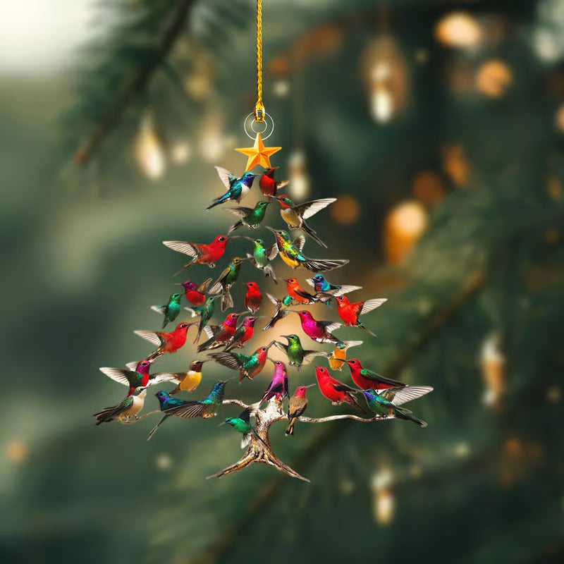 Crystal Bird Christmas Ornament with Star Hanger for Holiday Decoration and Tree Accent | Thomler
