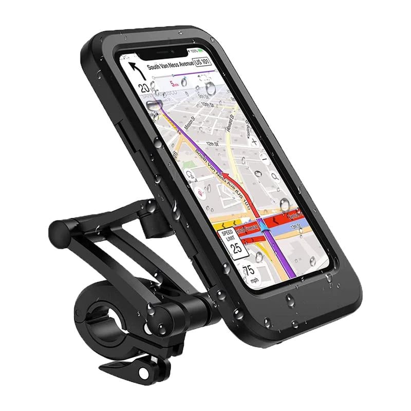Waterproof Bike Phone Mount with 5000mAh Power Bank USB Charging Handlebar Holder for Smartphones 4.5-6.8 Inches Touch Screen Compatible Mot | Thomler