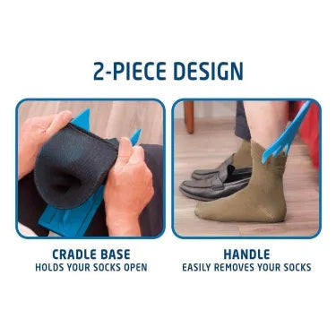 Compression Sock Helper Tool with Handles – Easy Dressing Aid for Putting On & Taking Off Socks – Portable Sock Assist Device for Seniors, M | Thomler