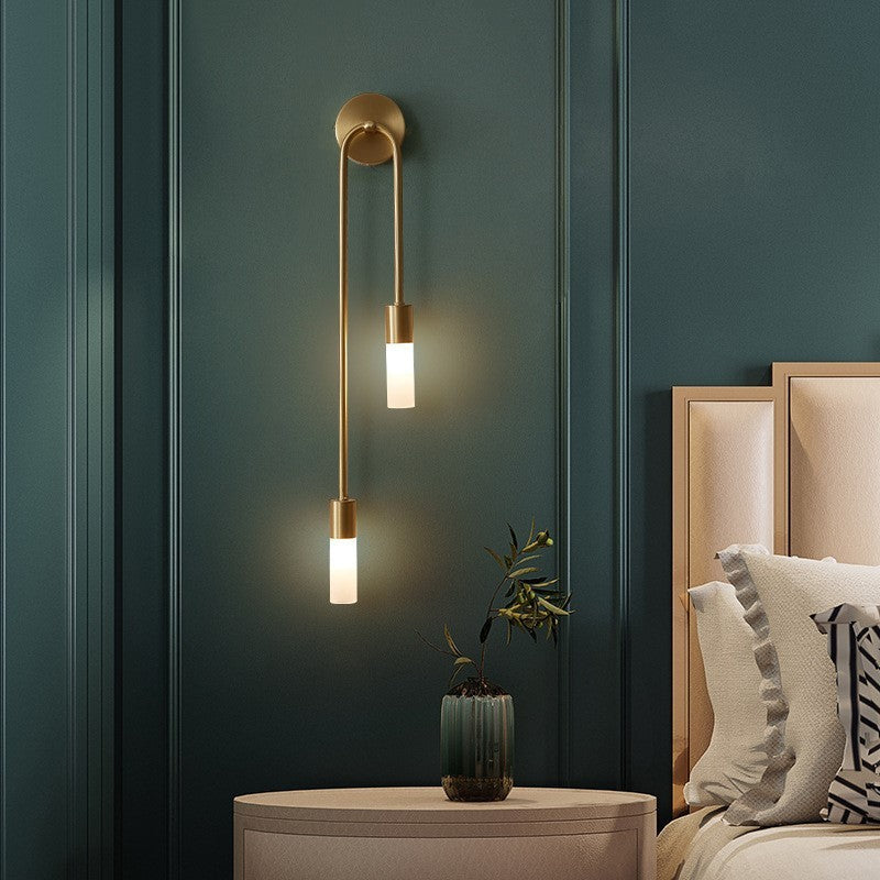 Modern 2-Light Wing Wall Sconce – Metal & Acrylic Indoor Light Fixture for Bedroom, Living Room & Hallway | Thomler