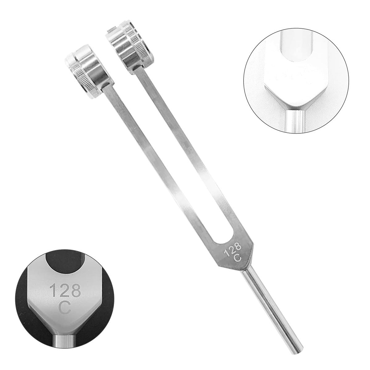 128Hz Tuning Fork for Stress Relief, Meditation, and Muscle Relaxation | Precision Sound Healing Tool for Mind and Body | Thomler