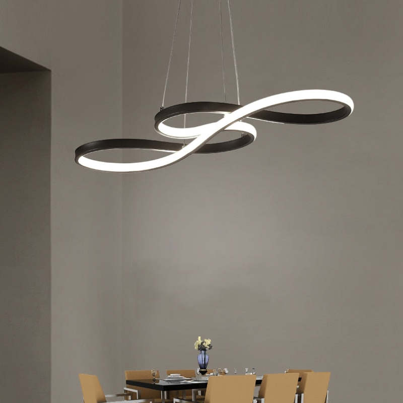Treble Clef Hanging Ceiling Fixture – Metal & Silicone Statement Lamp for Dining Room & Living Room | Thomler