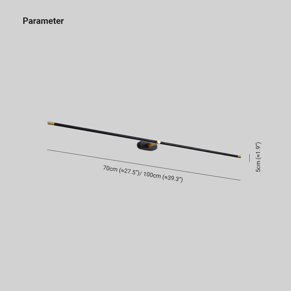 Modern Linear LED Wall Sconce – Sleek Metal & Acrylic Light Bar for Living Room, Bedroom & Bathroom | Hardwired Fixture for Contemporary | Thomler