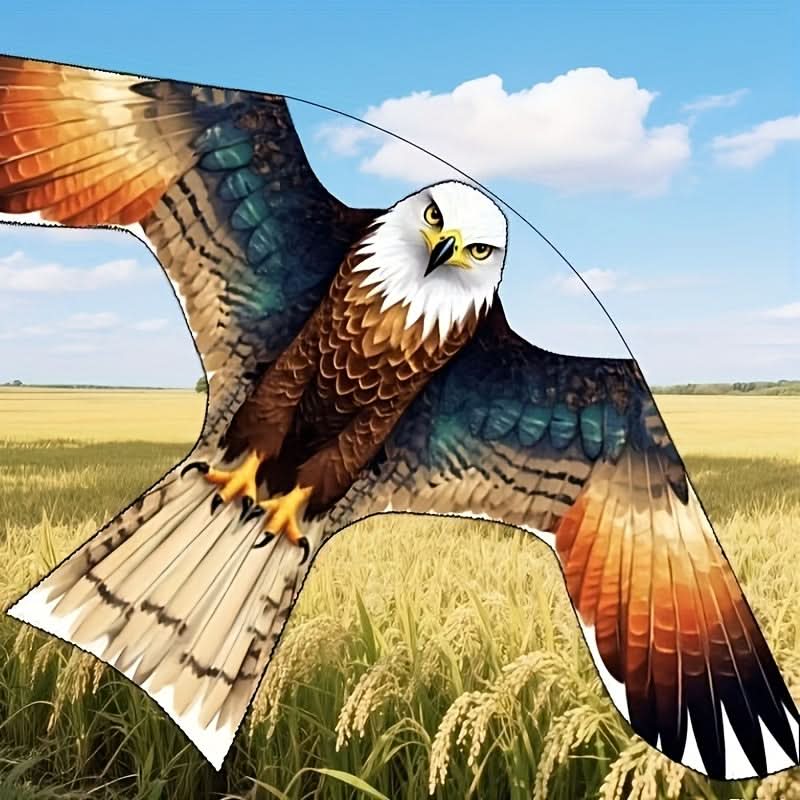 Raptor Decoy Kite for Garden Crop Protection – Lifelike Predator Bird Deterrent for Farms, Orchards & Fields – Wind-Powered Scarecrow | Thomler