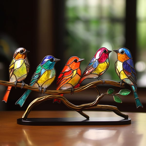 Metal Bird Figurine Set for Shelves & Tables – Nature-Inspired Home Accent, Multiple Sizes Available | Thomler