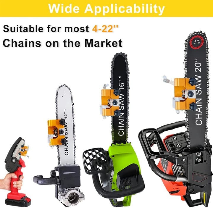 Portable Handheld Chainsaw Chain Sharpener Tool for All Bar Sizes 6-22 Inch Field Use Quick Tune-Up System Precision 30° Angle Guide for | Thomler