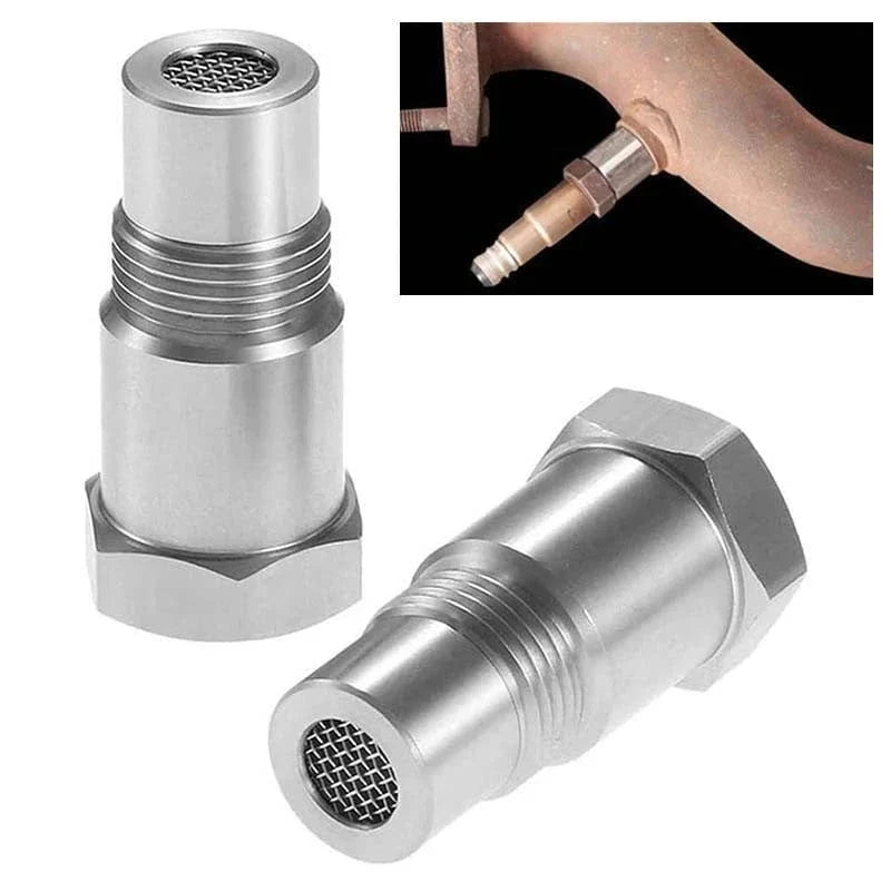 Automotive Downstream O2 Sensor Spacer with Mini Cat Converter – M18×1.5 Thread CEL Eliminator for Modified Exhaust Systems | Thomler