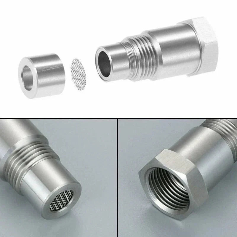 Automotive Downstream O2 Sensor Spacer with Mini Cat Converter – M18×1.5 Thread CEL Eliminator for Modified Exhaust Systems | Thomler