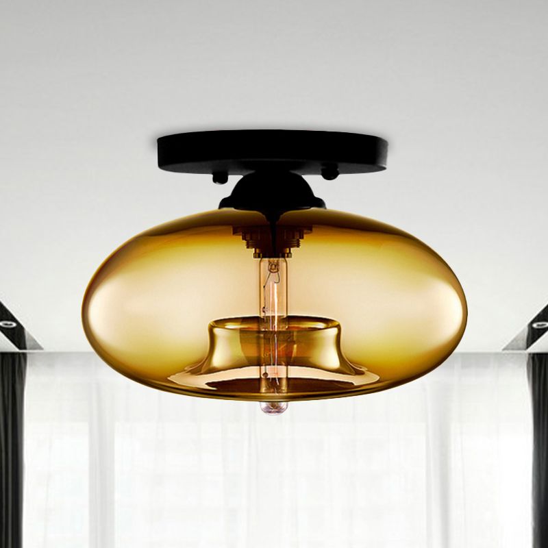 Flush Mount Ceiling Light Glass Dome E26 Indoor Living Room Bedroom Ambient Lighting Fixture Modern | Thomler