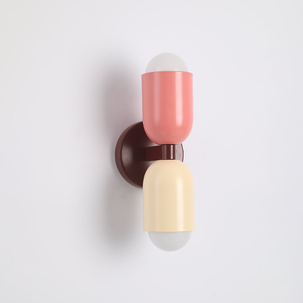 Soft-Tone Metal Wall Sconce with LED Bulb for Bedroom & Living Room | Hardwired E27 Socket Accent Light | Minimalist Nordic Design for | Thomler