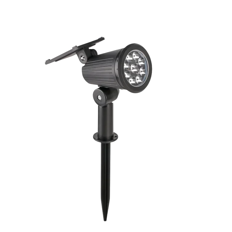 Solar Spotlight 9-LED Outdoor Landscape Light with Auto Dusk-to-Dawn Sensor & 3 Brightness Settings for Garden Pathway Patio Yard Lighting | Thomler