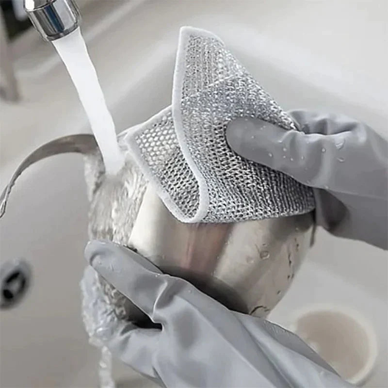 Mesh Scrubbing Cloths Kitchen Dish Cleaning Set Gentle Surface Safe Cookware Scrubber 10-Pack for Pots Pans | Thomler