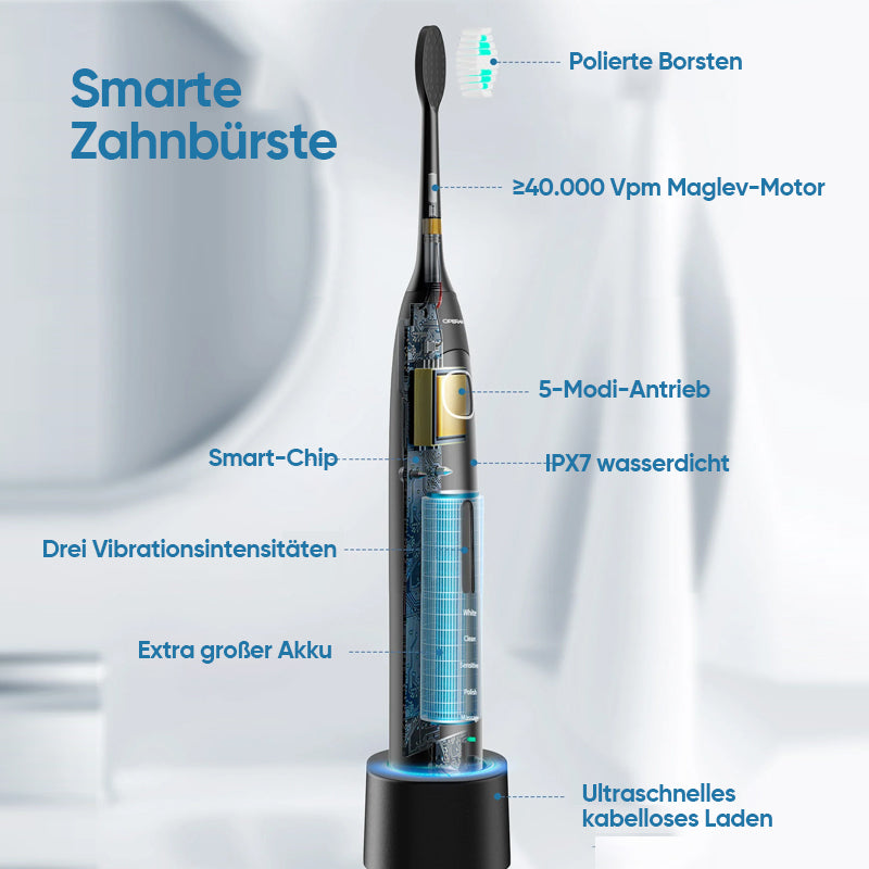 Rechargeable Sonic Toothbrush with 6 Cleaning Modes IPX7 Waterproof Electric Toothbrush 40000 VPM for Daily Oral Care Adults Dental Hygiene | Thomler