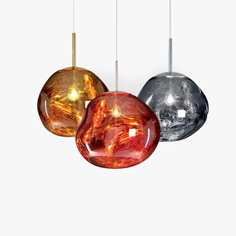 Pendant Light Acrylic 38.0 cm Warm White Living Room Dining Room Organic Lava Effect Hanging Ceiling Lamp E27 | Thomler