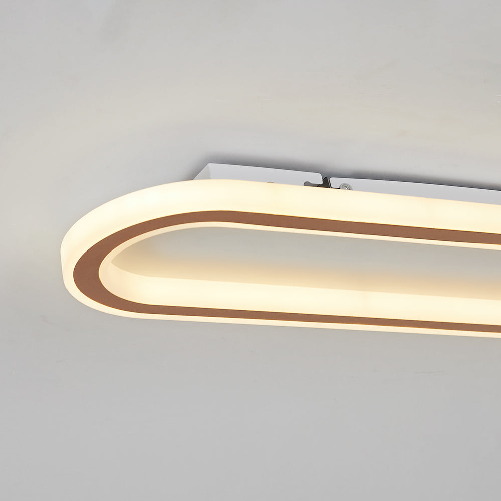 Oval Ceiling Light Fixture with Integrated LED Strip – Modern Flush Mount for Hallway, Bedroom & Living Room | Thomler