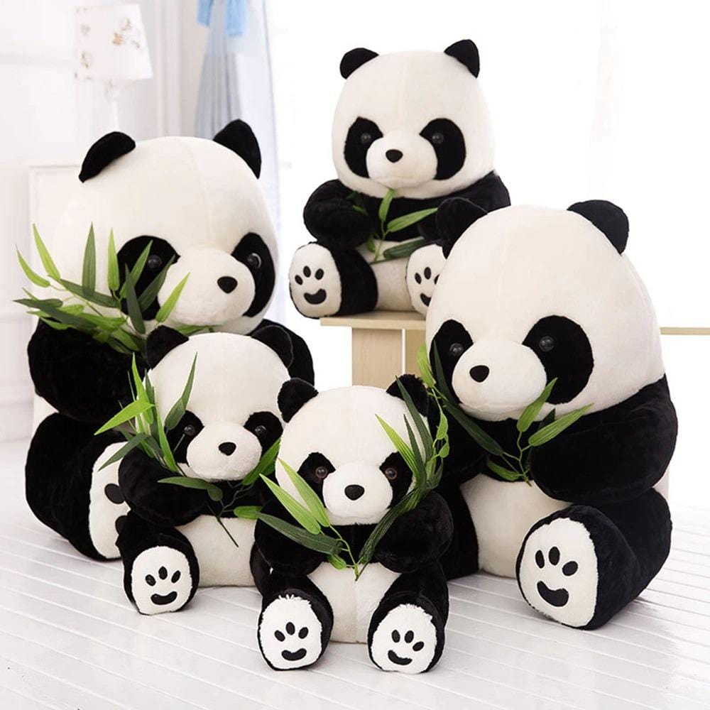 Cuddly Panda Stuffed Animal Soft Plush Toy for Kids Toddlers Adults Huggable Baby Shower Birthday Gift Collectible Room Decor | Thomler
