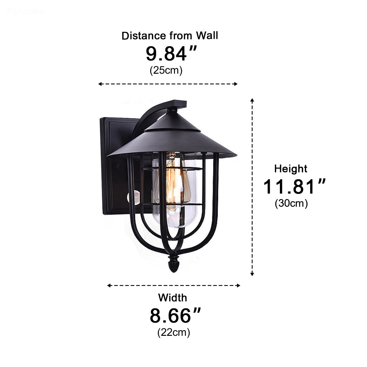 Heritage Iron Lantern LED Motion Security Sconce for Entryway & Patio | Thomler