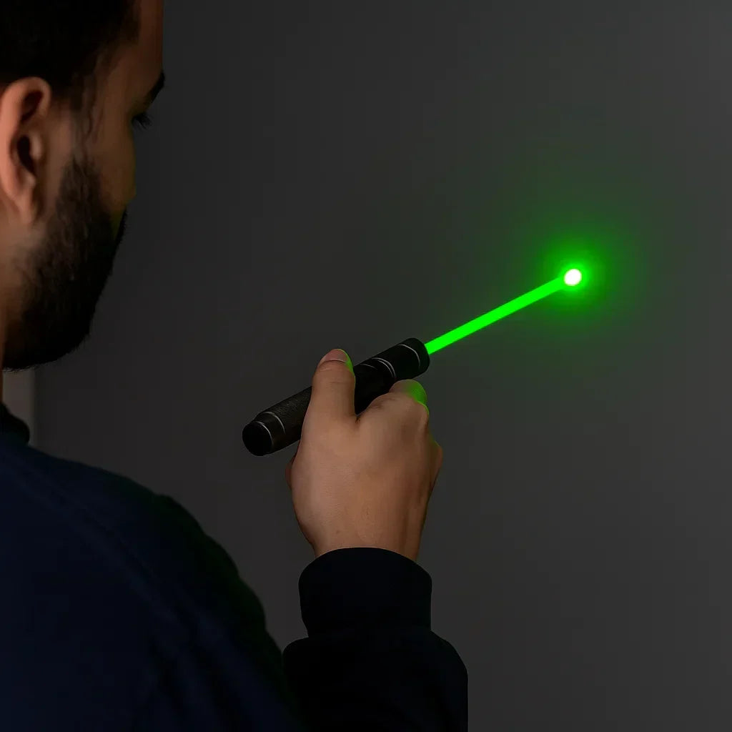 Rechargeable Tactical Laser Pointer with Adjustable Focus Beam for Presentations, Stargazing & Outdoor Use | USB Powered Long Distance | Thomler