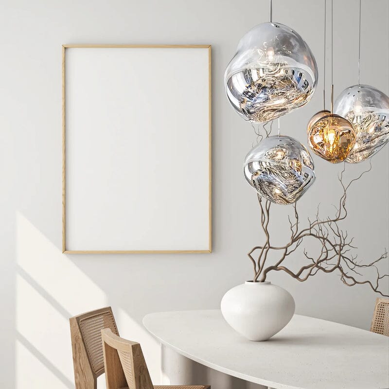 Pendant Light Mirrored Glass Sphere E27 Adjustable Dining Room Kitchen Island Hanging Ceiling Lamp | Thomler