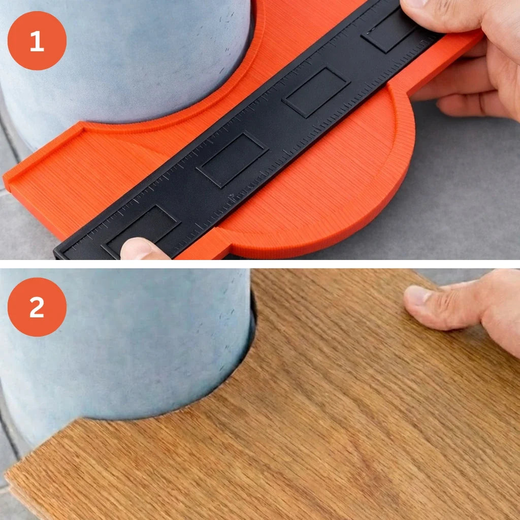 Profile Duplicator Tool for Laminate, Tile & Trim – Plastic Template Maker with Locking Pins for Woodworking & Flooring – DIY Layout Guide f | Thomler