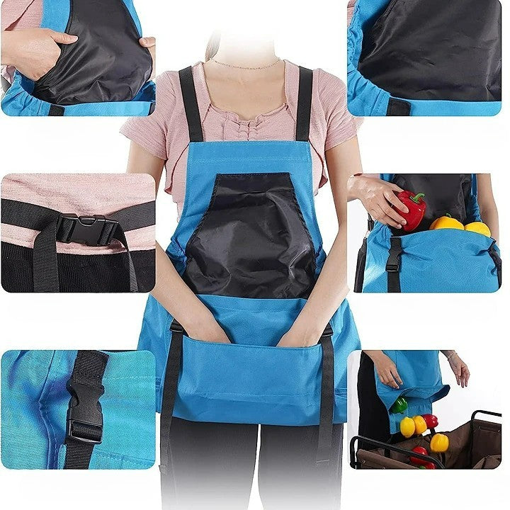 Garden Work Apron with Tool Pockets – Waterproof Oxford Cloth, Adjustable Cross-Back Straps for Men & Women, Mud-Proof Yard Work Protection | Thomler