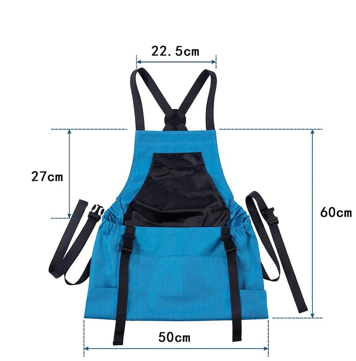 Garden Work Apron with Tool Pockets – Waterproof Oxford Cloth, Adjustable Cross-Back Straps for Men & Women, Mud-Proof Yard Work Protection | Thomler