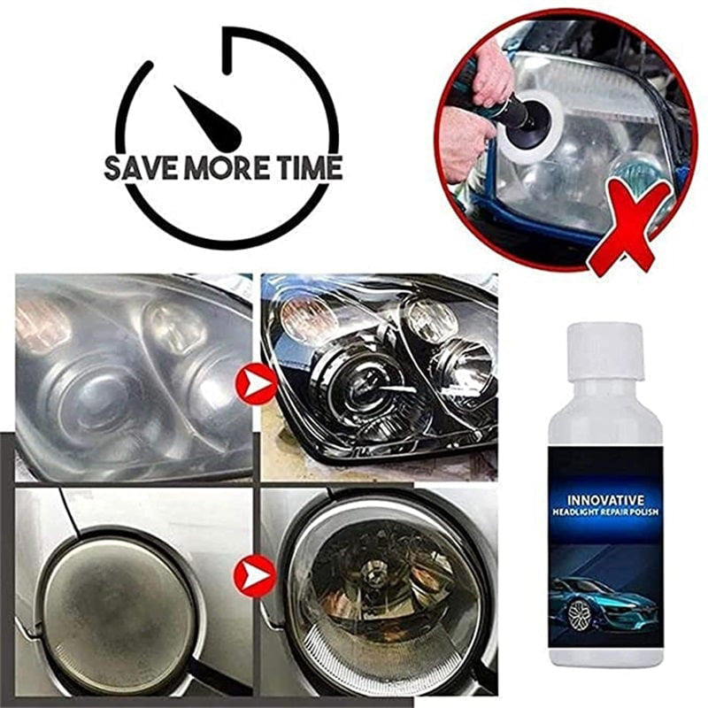 Headlight Restoration Kit – Removes Cloudiness & Yellowing for Crystal-Clear Lens Clarity on All Vehicles | Thomler
