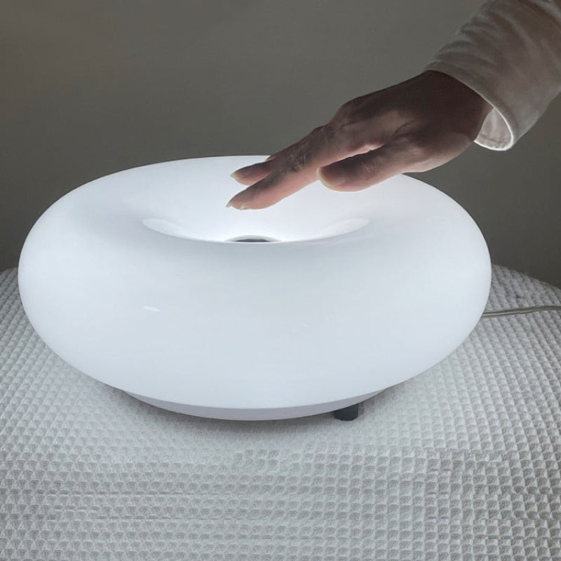 Wall Lamp Glass 9.8 in Donut Shape Orange Modern Interiors Touch Activated LED Ambient Lighting | Thomler