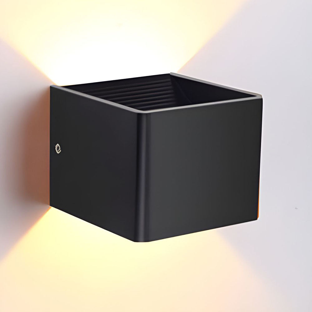Wall Lamp Aluminium LED Up Down Indoor Hallway Bedroom Accent Lighting Modern Minimalist Sconce Black White | Thomler