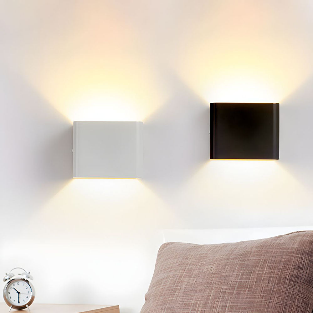 Wall Lamp Aluminium LED Up Down Indoor Hallway Bedroom Accent Lighting Modern Minimalist Sconce Black White | Thomler