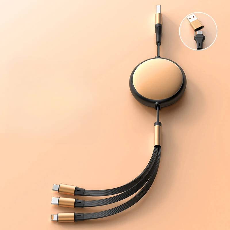 Multi-Device Fast Charging Cable USB-C to Lightning Micro-USB for iPhone Samsung Google Pixel Android Quick Power Adapter Cord 100W Data | Thomler