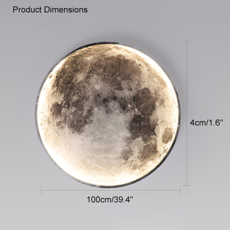 Wall Lamp PVC Moon Motif 100.0 cm LED Bedroom Living Room Dimmable Wall Sconce Ambient Lighting | Thomler