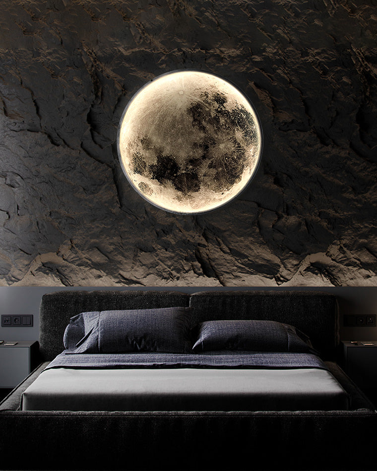 Wall Lamp PVC Moon Motif 100.0 cm LED Bedroom Living Room Dimmable Wall Sconce Ambient Lighting | Thomler