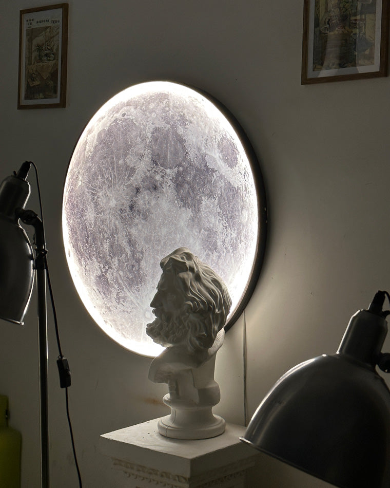 Wall Lamp PVC Moon Motif 100.0 cm LED Bedroom Living Room Dimmable Wall Sconce Ambient Lighting | Thomler