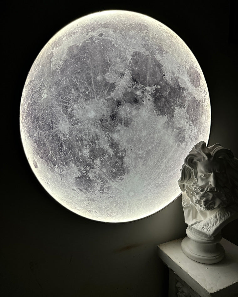 Wall Lamp PVC Moon Motif 100.0 cm LED Bedroom Living Room Dimmable Wall Sconce Ambient Lighting | Thomler