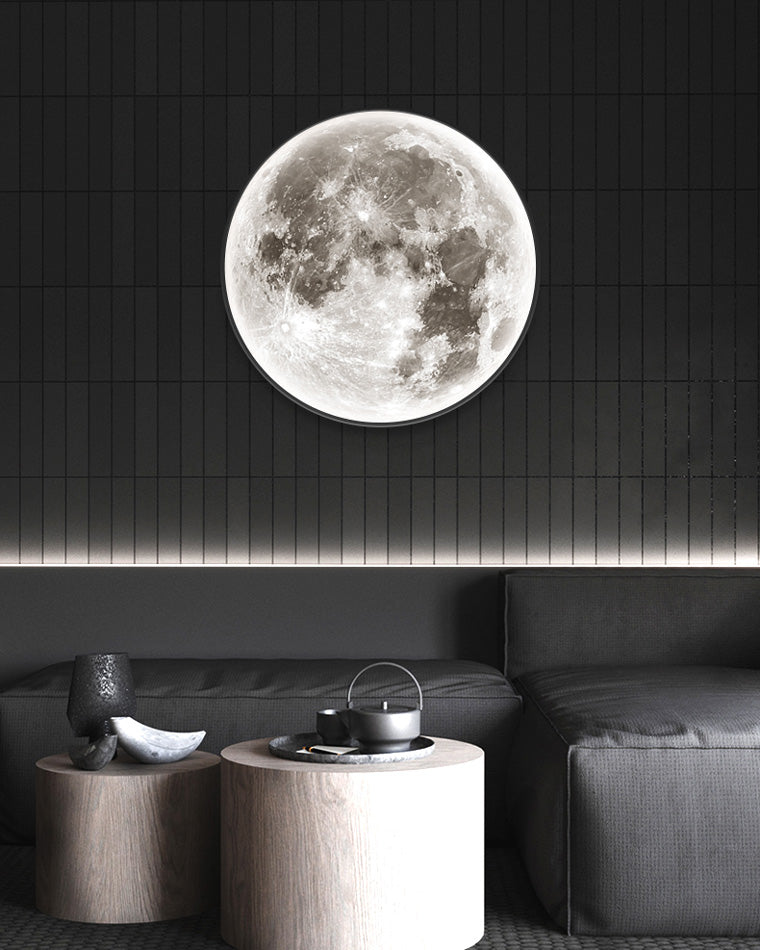 Wall Lamp PVC Moon Motif 100.0 cm LED Bedroom Living Room Dimmable Wall Sconce Ambient Lighting | Thomler