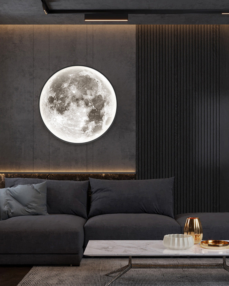 Wall Lamp PVC Moon Motif 100.0 cm LED Bedroom Living Room Dimmable Wall Sconce Ambient Lighting | Thomler