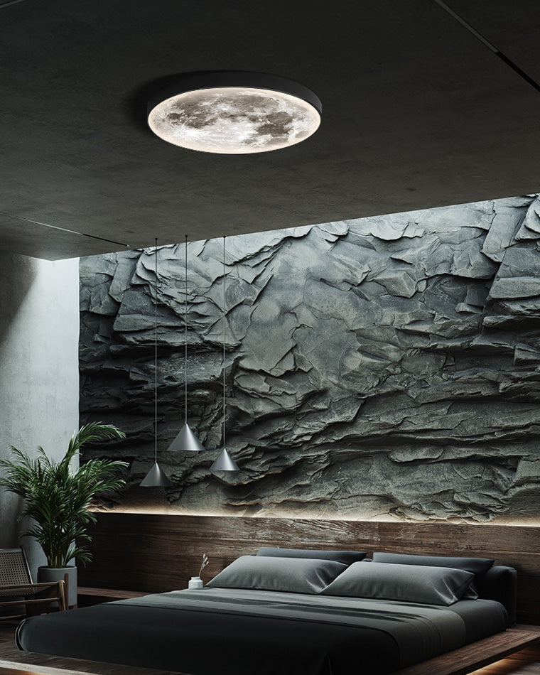 Wall Lamp PVC 24.0 cm 11W Moon Motif Living Room Bedroom Dimmable LED Wall Light Remote Controlled | Thomler