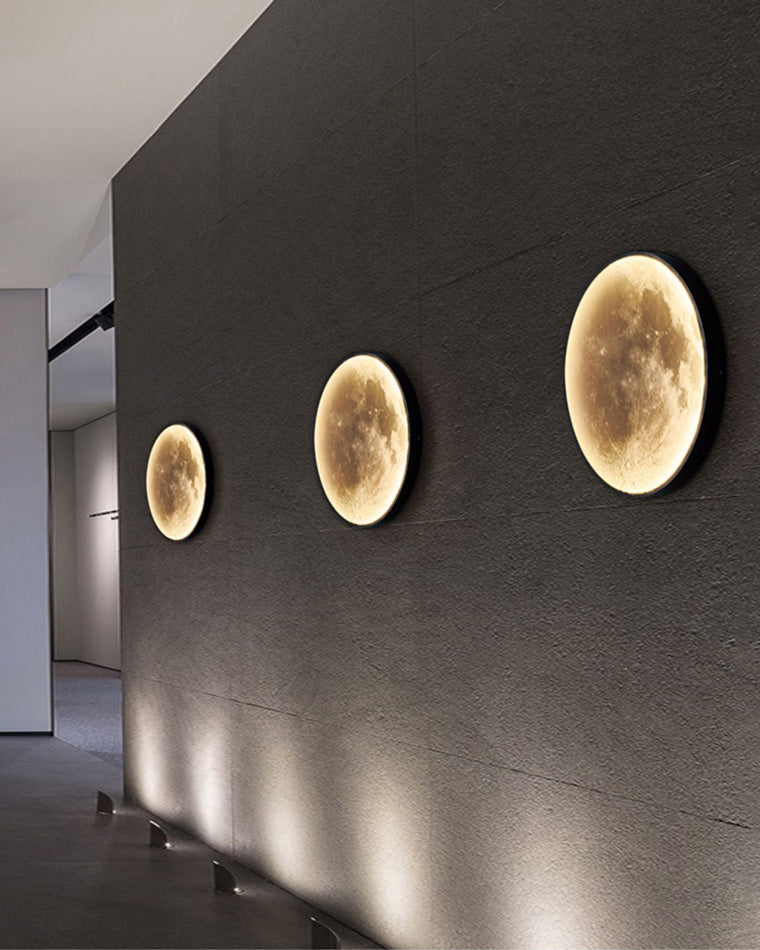 Wall Lamp PVC Moon Motif 100.0 cm LED Bedroom Living Room Dimmable Wall Sconce Ambient Lighting | Thomler