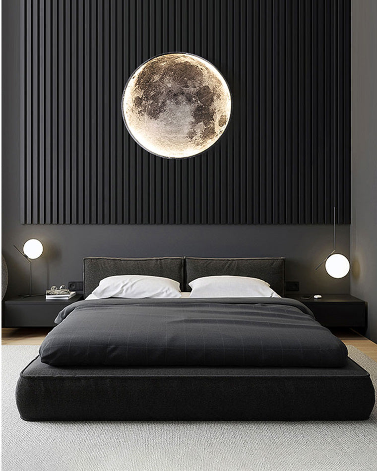 Wall Lamp PVC 24.0 cm 11W Moon Motif Living Room Bedroom Dimmable LED Wall Light Remote Controlled | Thomler