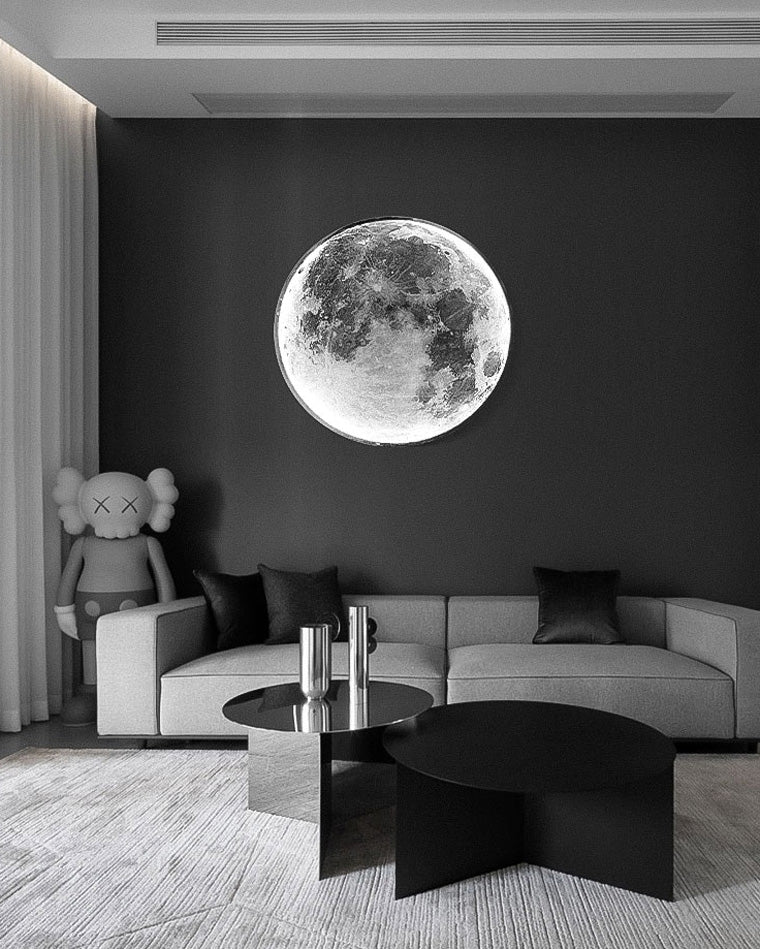 Wall Lamp PVC 24.0 cm 11W Moon Motif Living Room Bedroom Dimmable LED Wall Light Remote Controlled | Thomler