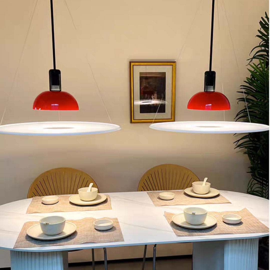Contemporary Bell-Shaped Glass Pendant Light with Metal Canopy for Kitchen Island & Dining Room | Thomler