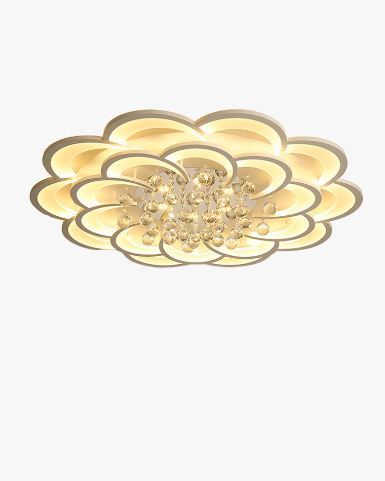 Ceiling Light Crystal Dimmable 26W 20.5 in Living Room Bedroom Ambient Lighting Decorative Modern Fixture | Thomler